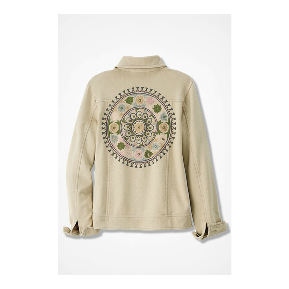 NWT-Women’s ColdwaterCreek Embroidered Back Jacket - Picture 4 of 5